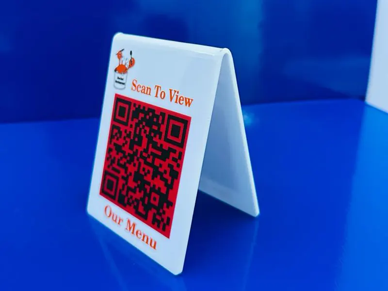 Acrylic A Bend with QR Code
