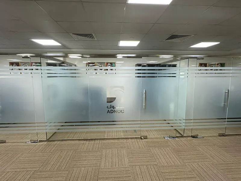 Frosted pasting on Glass
