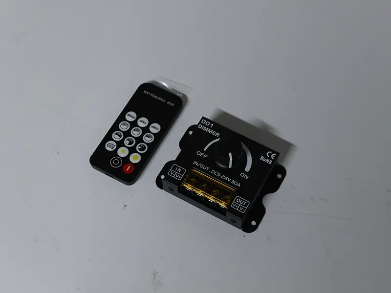 LED DIMMER WITH F. REMOTE CONTROLLER DC5-24V 12A- SG,BLACK,DFRC-52412. REMOTE CONTROLLER DC5-24V 12A- SG,BLACK,DFRC-52412